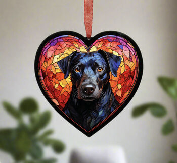 Patterdale Stained Glass Effect Heart Suncatcher, 2 of 5