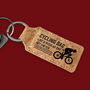 Rectangular Cork Keyring 'Cycling Dad, Like A Regular Dad But Faster' | Cyclist | Cycling Gift | Keyring | Novelty, thumbnail 1 of 2