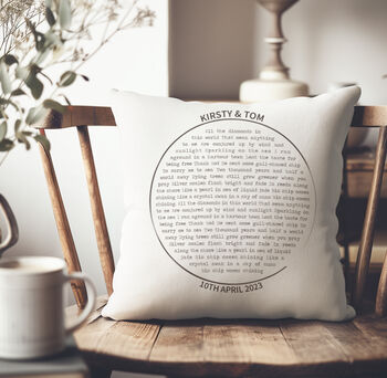 Personalised Lyrics Cushion, 3 of 8
