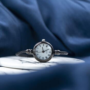 Multicolour Stainless Steel Roman White Bracelet Watch, 9 of 10