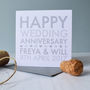 Personalised Wedding Anniversary Card, thumbnail 2 of 3