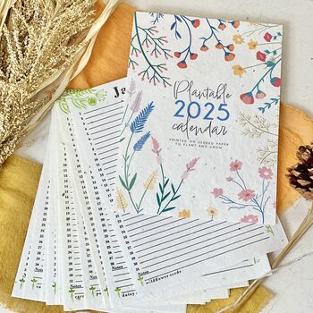 Plantable Seed Paper 2025 Calendar Flowers Trails, 3 of 3