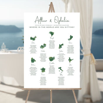 Wedding Table Plan Where In The World Are You Sitting, 2 of 7