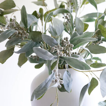Faux Eucalyptus And Grey Berry Arrangement, 3 of 3