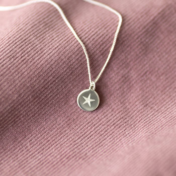 Sterling Silver Pendant Necklace With Star Motif, 5 of 12