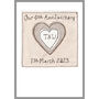 Personalised Linen 4th Wedding Anniversary Card, thumbnail 9 of 9