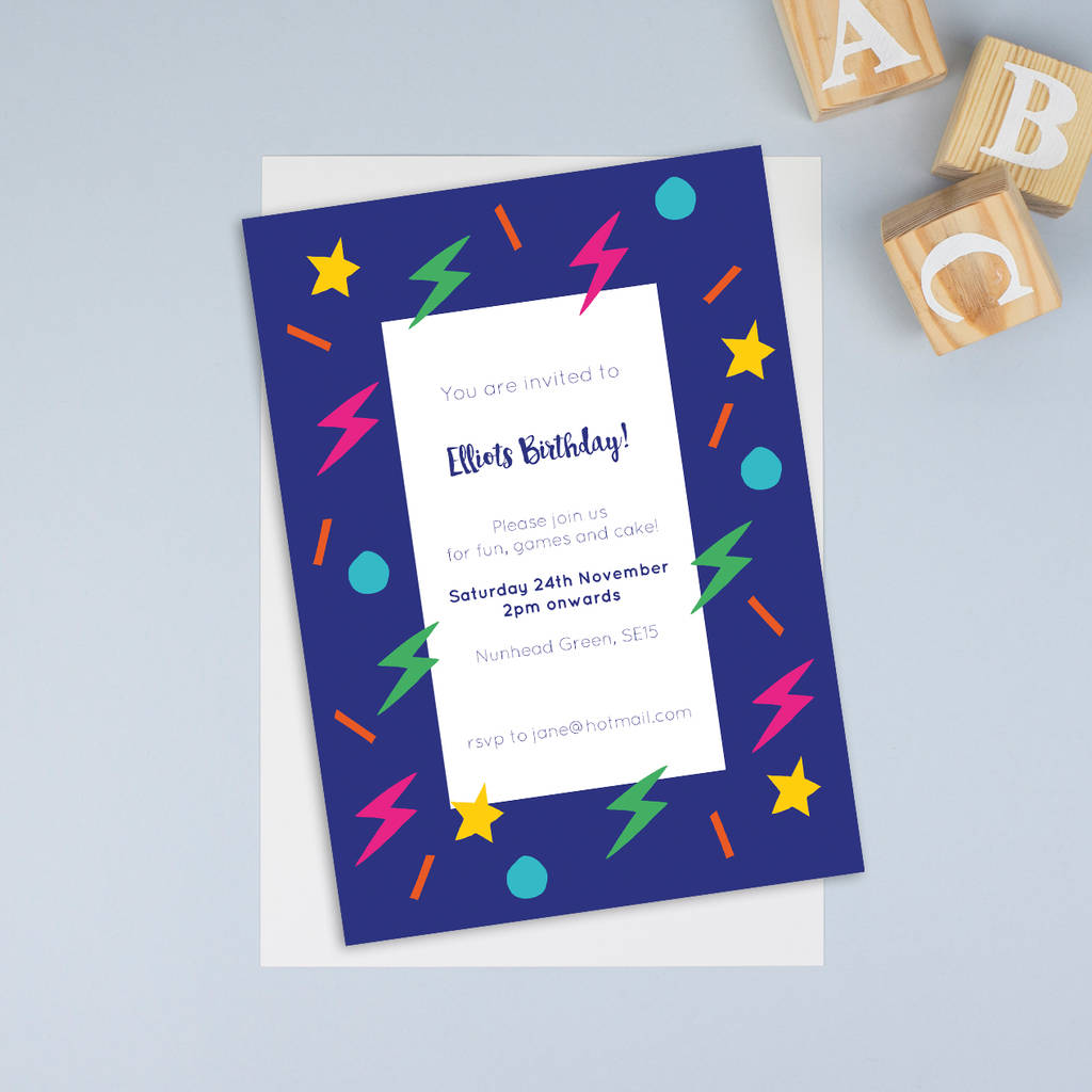 birthday party invitations by lizzie chancellor | notonthehighstreet.com