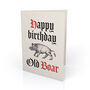 Happy Birthday Old Boar Funny Age Birthday Card, thumbnail 1 of 3