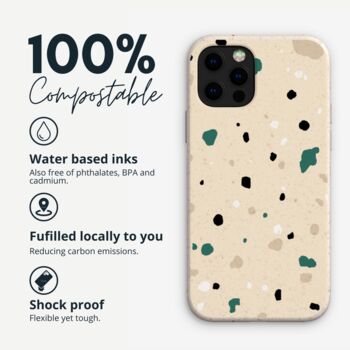 Green Terrazzo Eco Phone Case, 2 of 7