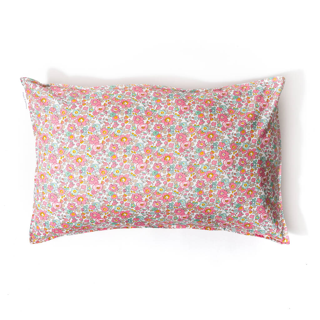 Pillowcase Made With Liberty Fabric 'Betsy Pink', 1 of 7