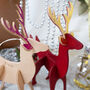 Personalised Leather Reindeer With Foiled Antlers, thumbnail 7 of 11