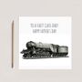 First Class Dad Train Father’s Day Card, thumbnail 1 of 5