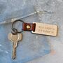 Coordinate Leather And Wood Keyring, thumbnail 3 of 4