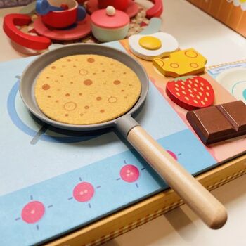 Wooden Pretend Play Toy Pancake Restaurant, 2 of 5