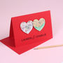 Personalised Map Hearts Valentines Card, thumbnail 4 of 8