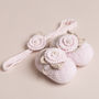 Baby Girl Shoes Headband Set With Pearl Details, thumbnail 1 of 8
