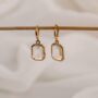 Allana | Delicate Huggie Hoop Charm Earrings, thumbnail 2 of 5