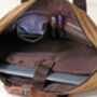 Canvas And Leather Laptop Bag, thumbnail 3 of 12