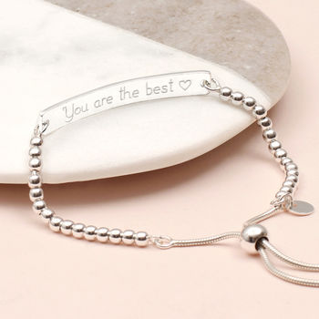 Personalised Sterling Silver ID Ball Bracelet, 2 of 5