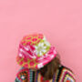 Knitted Patchwork Pink And Green Bucket Hat, thumbnail 5 of 12