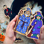 Set Of Eight Wooden Toy Halloween Characters, thumbnail 3 of 6