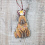 Christmas Capybara With Antlers Wooden Christmas Decoration, thumbnail 3 of 3