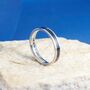 Black 6 Mm Engraved Band Ring, Black And Silver Personalised Ring, thumbnail 8 of 12