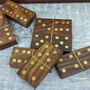 Wooden Carved Dominos Game Set, thumbnail 6 of 6