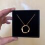 Misbehaving Gold Circle Necklace, thumbnail 2 of 2