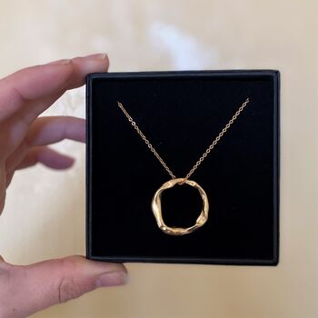 Misbehaving Gold Circle Necklace, 2 of 2