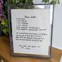 Personalised Handwritten Recipe Embroidery Ready To Frame, thumbnail 5 of 9
