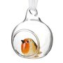 Handmade Open Glass Bauble With Tiny Robin, thumbnail 4 of 4