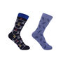 Christmas Tree Black And Leaf Navy Women's Socks Bundle, thumbnail 1 of 4