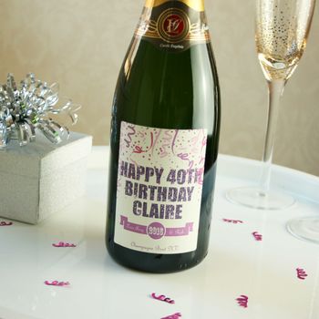 Personalised 40th Birthday Champagne, 5 of 5