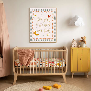 Love You To The Moon Nursery Art Print, 3 of 3