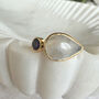 Aurora Rainbow Moonstone And Iolite Ring, thumbnail 2 of 7
