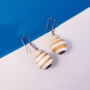 Hand Painted Wooden Ball Earrings, thumbnail 2 of 2