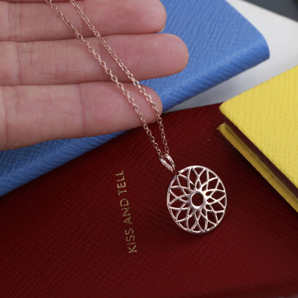 18ct rose gold vermeil dreamcatcher necklace by auren