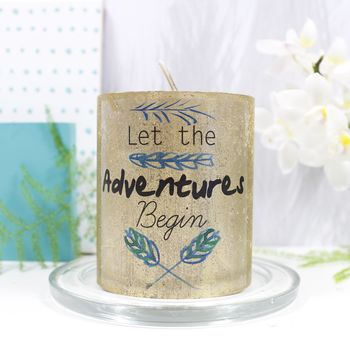 'Let The Adventures Begin' Coloured Or Metallic Candle, 12 of 12