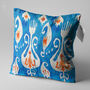 Blue And Orange Ikat Printing Cushion Cover, thumbnail 3 of 7