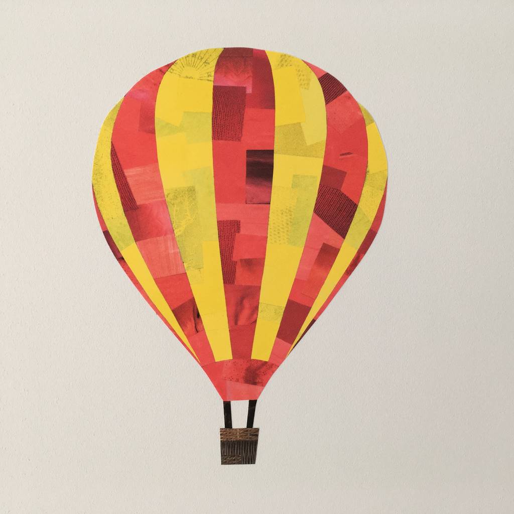 hot air balloon fabric wall sticker set by chameleon and co