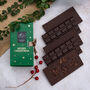 Organic Dark Chocolate Bars In Green Christmas Gift Box, thumbnail 1 of 3