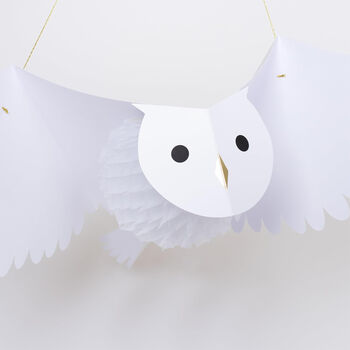 Honeycomb Owls Decorations, Pack Of Three, 2 of 4