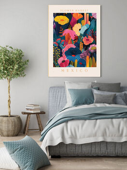 Flower Market Mexico Art Print, 2 of 3