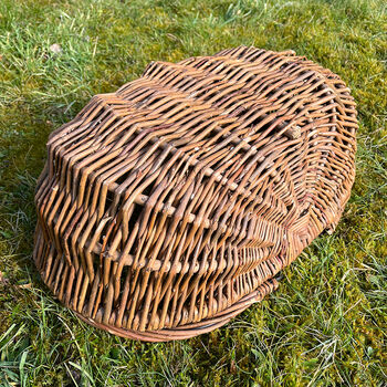 Medium And Large Willow Wicker Garden Trug Basket Set, 5 of 7