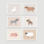 Farm Animals Themed Nursery Prints, thumbnail 1 of 7