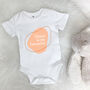 Favourite Auntie Personalised Baby Grow Abstract, thumbnail 3 of 8