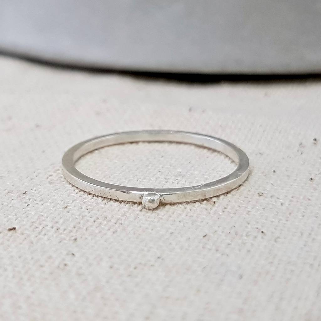 silver dainty ring by anna calvert jewellery