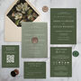 Olive Green Wedding Invitations, thumbnail 1 of 5