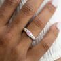 Sterling Silver Molten Ring With Pink Heart Gemstone, thumbnail 2 of 9